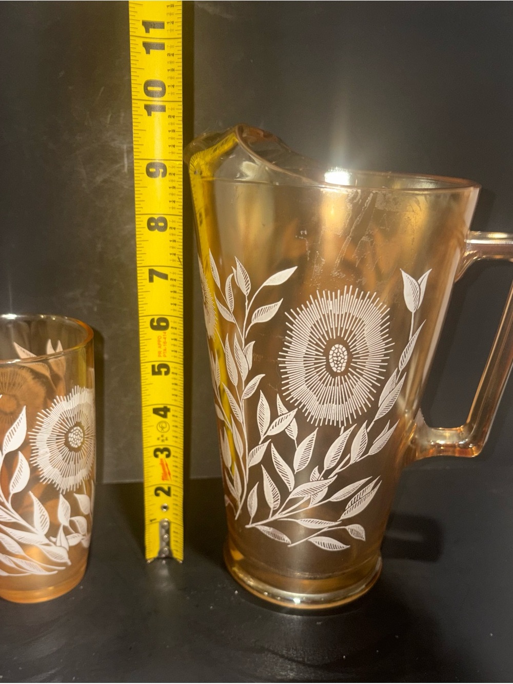 Jeanette Glass (1950s) Vintage Pitcher and Tumbler - Picture 2 of 4